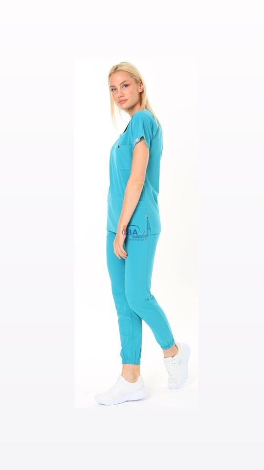 Premium Jogger (Lastikli paça) Likralı Turkuaz Takım