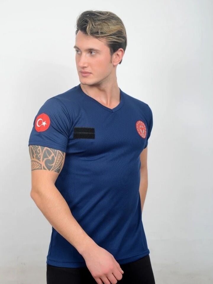 112 Acil Sağlık Comfort V Yaka T-shirt(Fileli-Unisex)