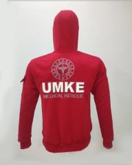 UMKE Kırmızı Kapşonlu Polar (Unisex)