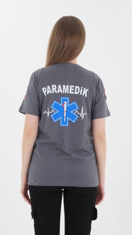 Yeni Paramedik Füme Penye T-shirt(Unisex)