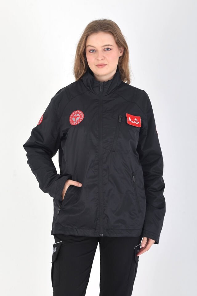 Yeni 112 Acil Sağlık Siyah Mevsimlik Mont (Unisex)