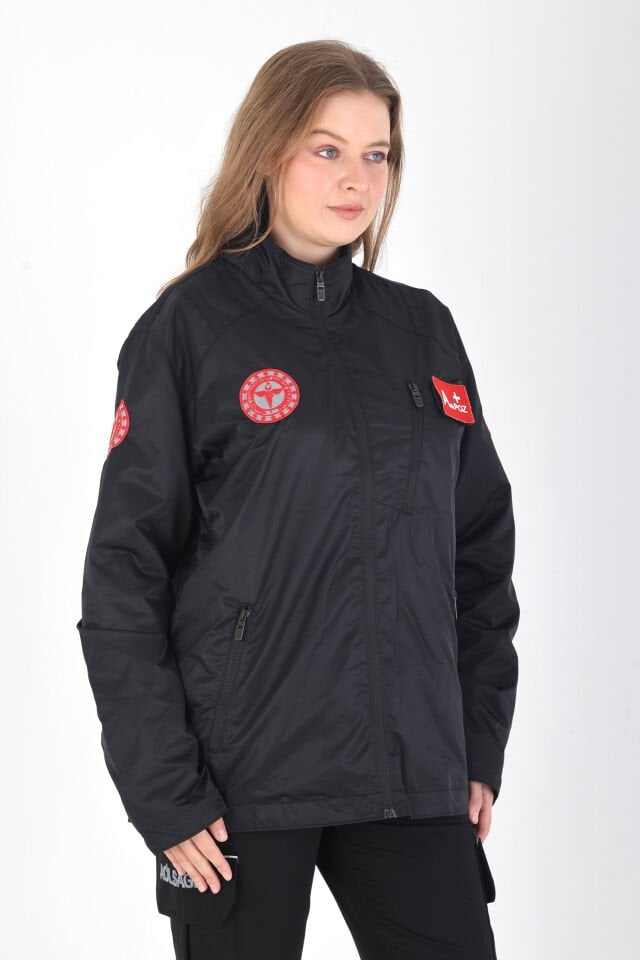 Yeni 112 Acil Sağlık Siyah Mevsimlik Mont (Unisex)