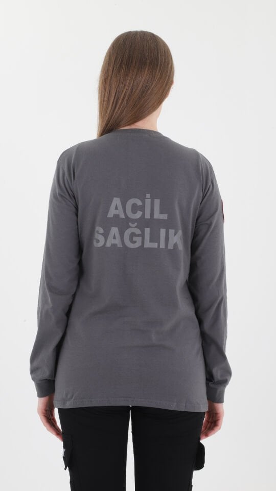 Yeni Acil Sağlık Penye Uzun Kol T-shirt (Unisex)