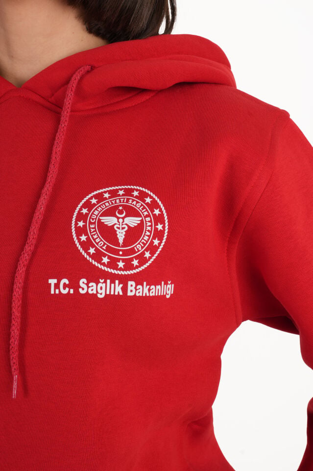 Sağlık Bakanlığı 112 Acil Kırmızı Kapşonlu Swit (Unisex)