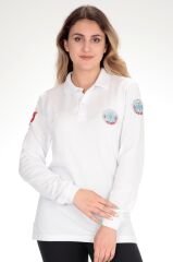 Yeni 112 Paramedik Beyaz Uzun Kollu Lacost T-shirt (Unisex)