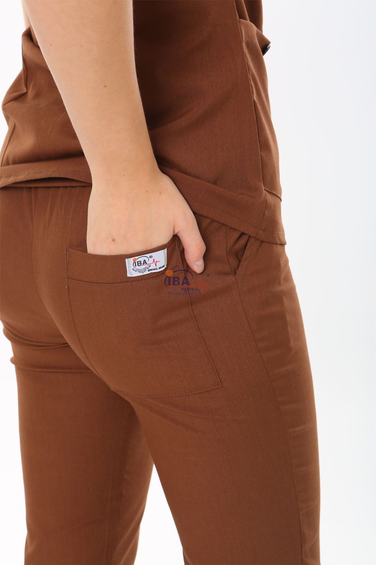 İ-SOFT LİKRALI TAKIM(SLİM FİT) XXS-34/36 Beden - Kahverengi
