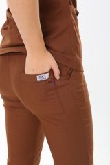 İ-SOFT LİKRALI TAKIM(SLİM FİT) XXS-34/36 Beden - Kahverengi