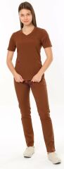 İ-SOFT LİKRALI TAKIM(SLİM FİT) M-42 Beden - Kahverengi