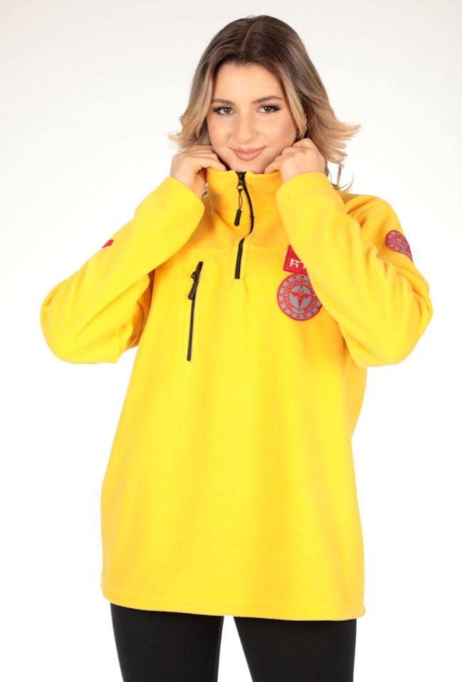 Yeni Evde Sağlık Sarı Fermuarlı Swit (Unisex)