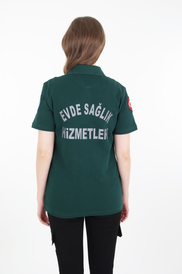 Evde Sağlık Avcı Yeşili Lacost T-shirt (Unisex)