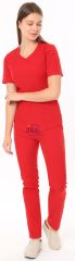 İ-SOFT LİKRALI TAKIM(SLİM FİT) M-42 Beden - kırmızı
