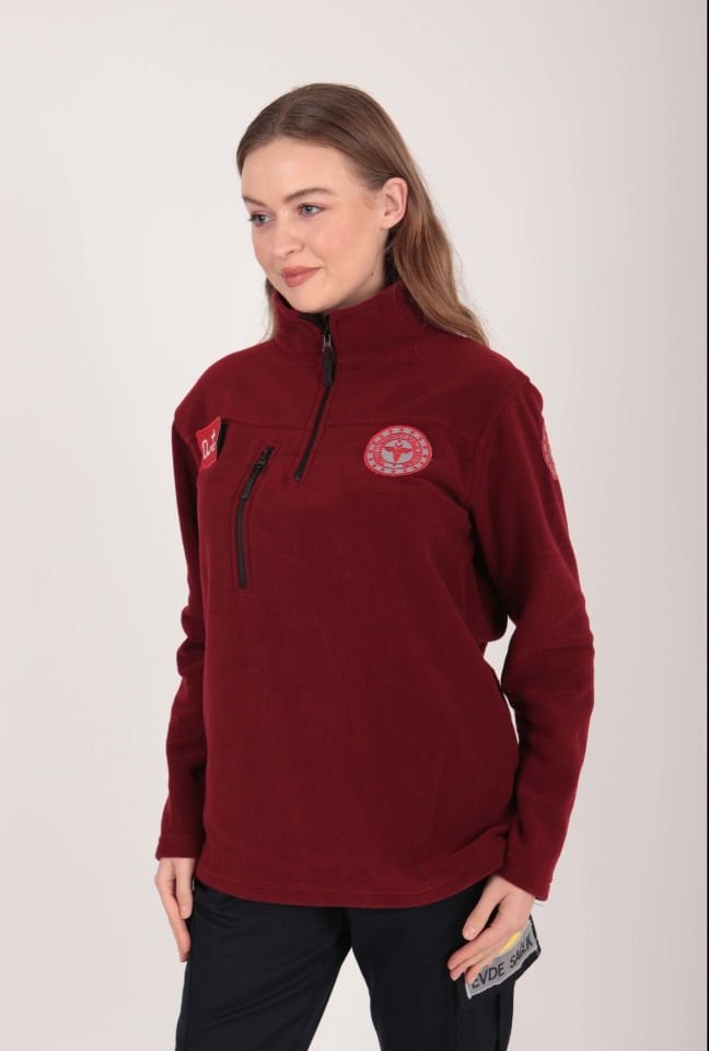 Yeni Evde Sağlık Bordo Fermuarlı Swit (Unisex)