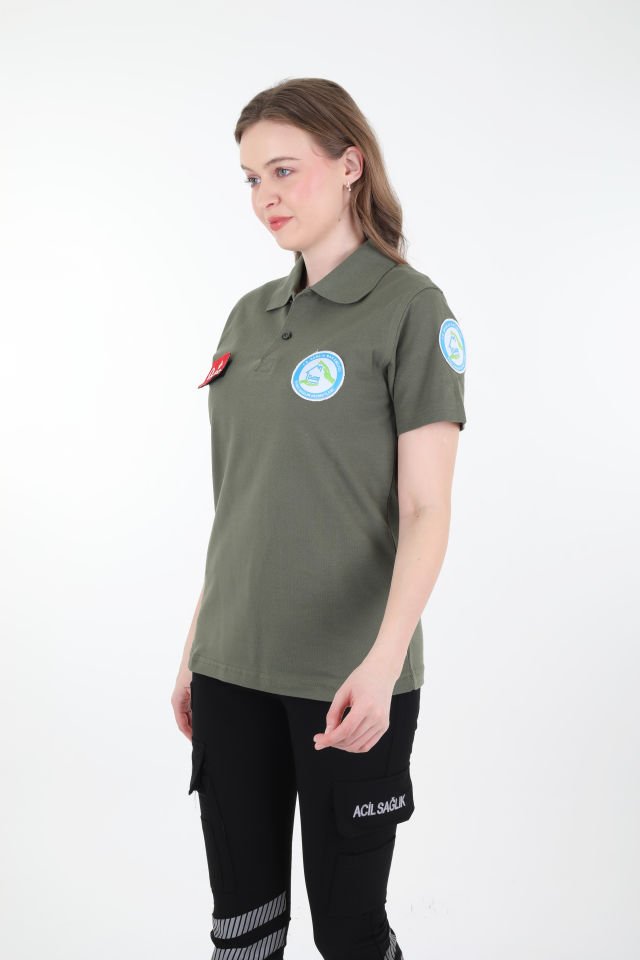 Evde Sağlık Haki Yeşili Lacost T-shirt (Unisex)