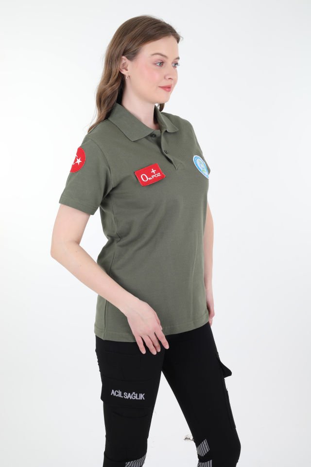 Evde Sağlık Haki Yeşili Lacost T-shirt (Unisex)