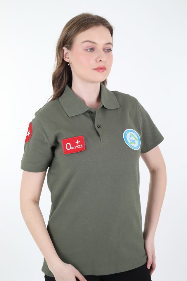 Evde Sağlık Haki Yeşili Lacost T-shirt (Unisex)