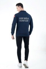 Yeni Evde Sağlık Lacivert Uzun Kollu T-shirt (Unisex)