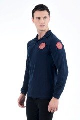 Yeni Evde Sağlık Lacivert Uzun Kollu T-shirt (Unisex)