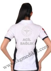 Yeni (112) Acil Sağlık Beyaz Lacivert T-shirt