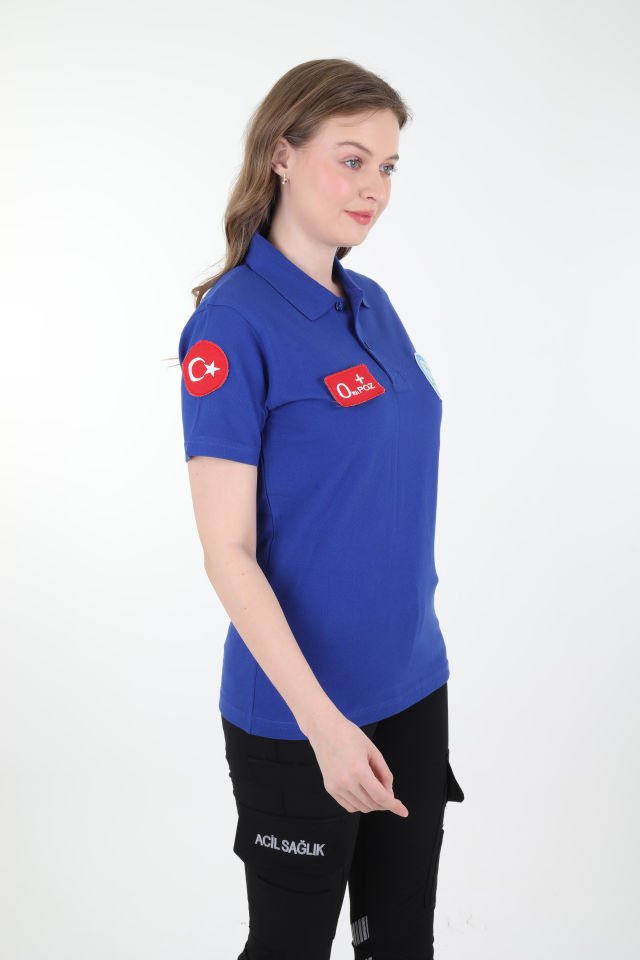 Evde Sağlık Sax Mavisi Lacost T-shirt (Unisex)