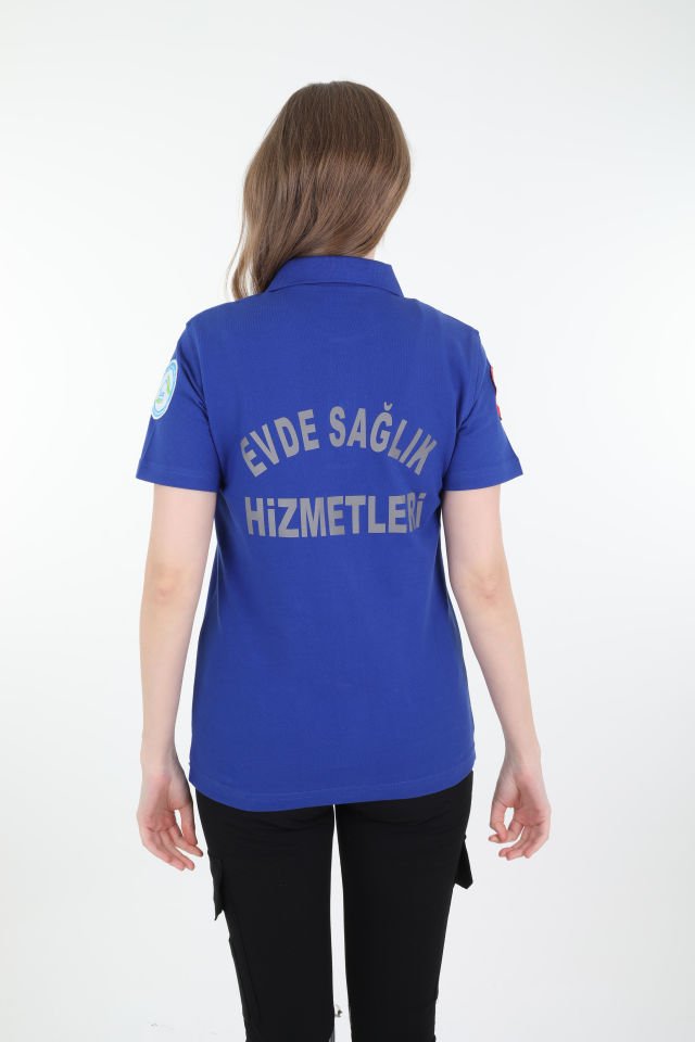 Evde Sağlık Sax Mavisi Lacost T-shirt (Unisex)
