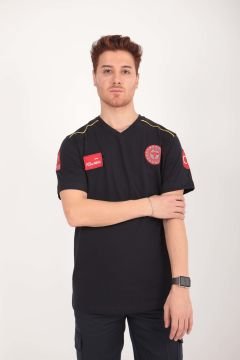 Yeni 112 Acil Sağlık Lacivert Penye T-Shirt(Unisex)