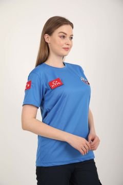 Yeni Paramedik Sıfır Yaka Sax Mavisi Comfort T-shirt(Fileli-Unisex)