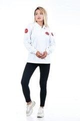 Yeni Beyaz Uzun Kollu Evde Sağlık T-shirt (Unisex)