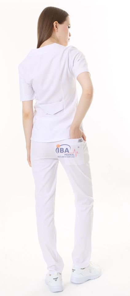 I-Soft Slim Fit Likralı Takım Beyaz