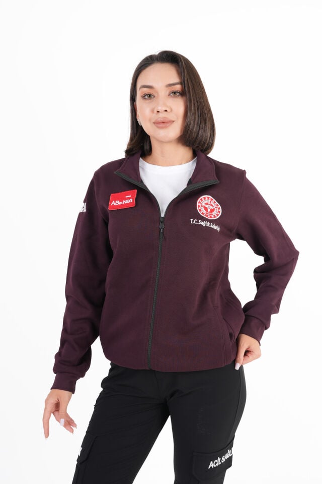Sağlık Bakanlığı 112 Acil Sağlık Bordo Polar (Unisex-Pike Kumaş)