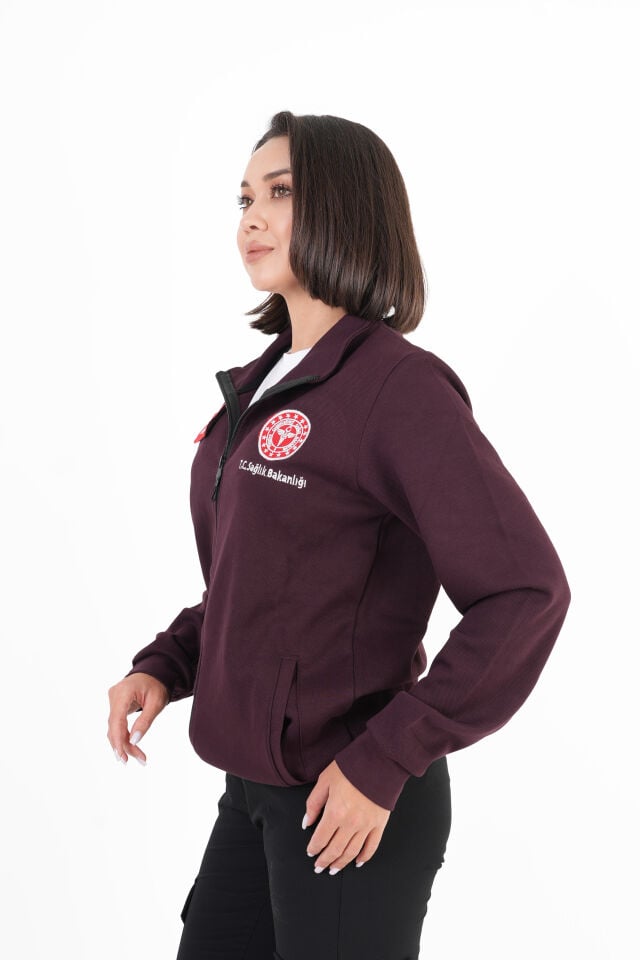 Sağlık Bakanlığı 112 Acil Sağlık Bordo Polar (Unisex-Pike Kumaş)