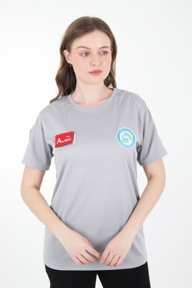 Evde Sağlık Açık Füme Comfort T-shirt (Unisex-Fileli)