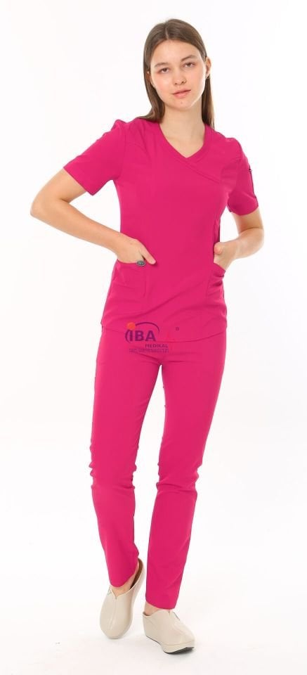 I-Soft Slim Fit Likralı Takım Fuşya