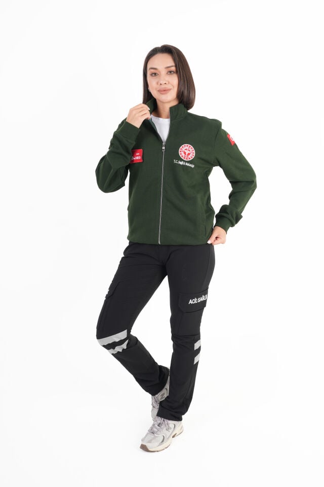 Sağlık Bakanlığı 112 Acil Haki Yeşili Polar (Pike Kumaş-Unisex)