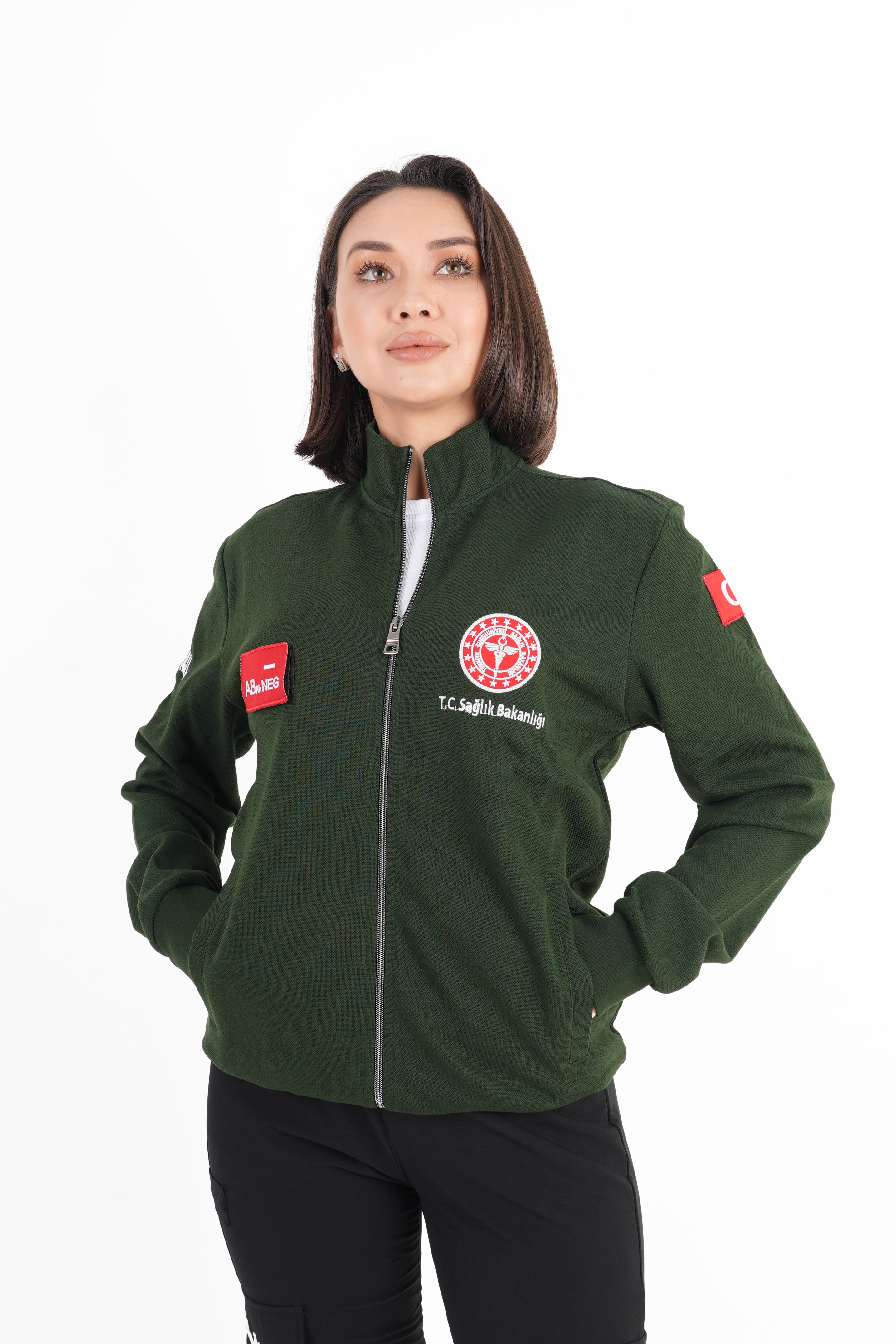 Sağlık Bakanlığı 112 Acil Haki Yeşili Polar (Pike Kumaş-Unisex)