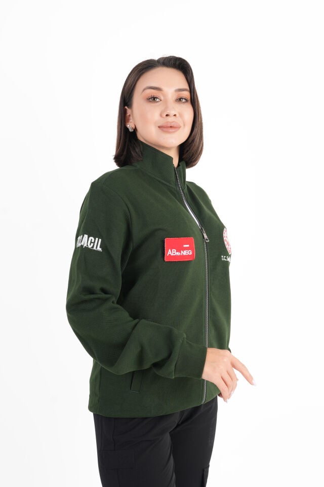 Sağlık Bakanlığı 112 Acil Haki Yeşili Polar (Pike Kumaş-Unisex)