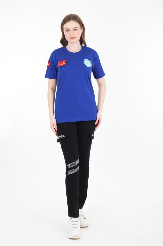 Evde Sağlık Sax Mavisi Penye T-shirt (Unisex)