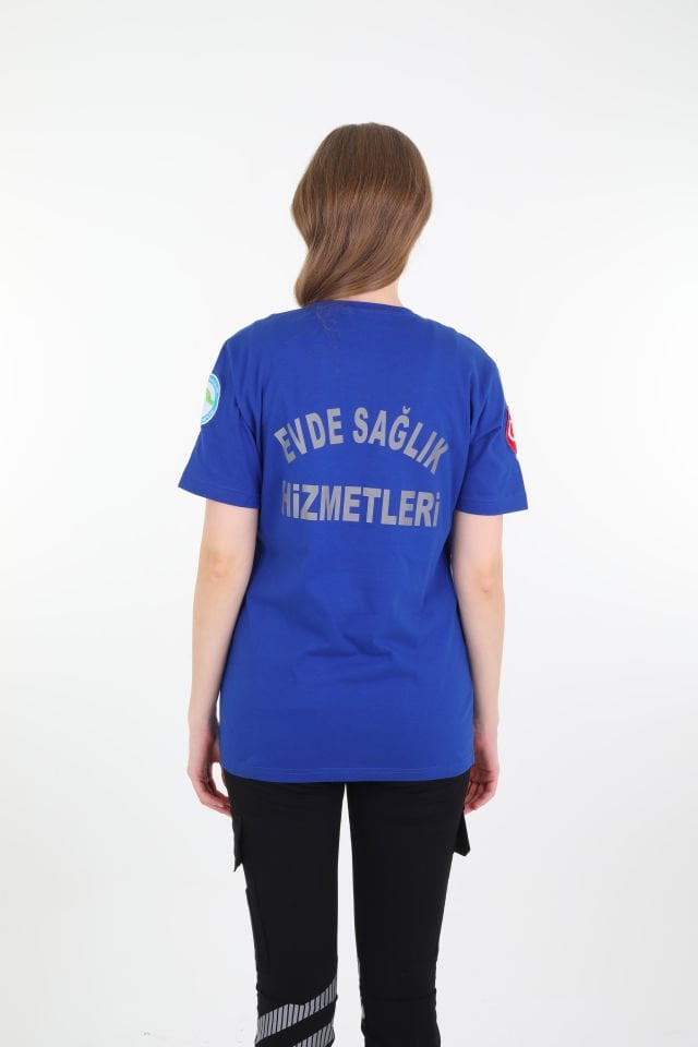 Evde Sağlık Sax Mavisi Penye T-shirt (Unisex)