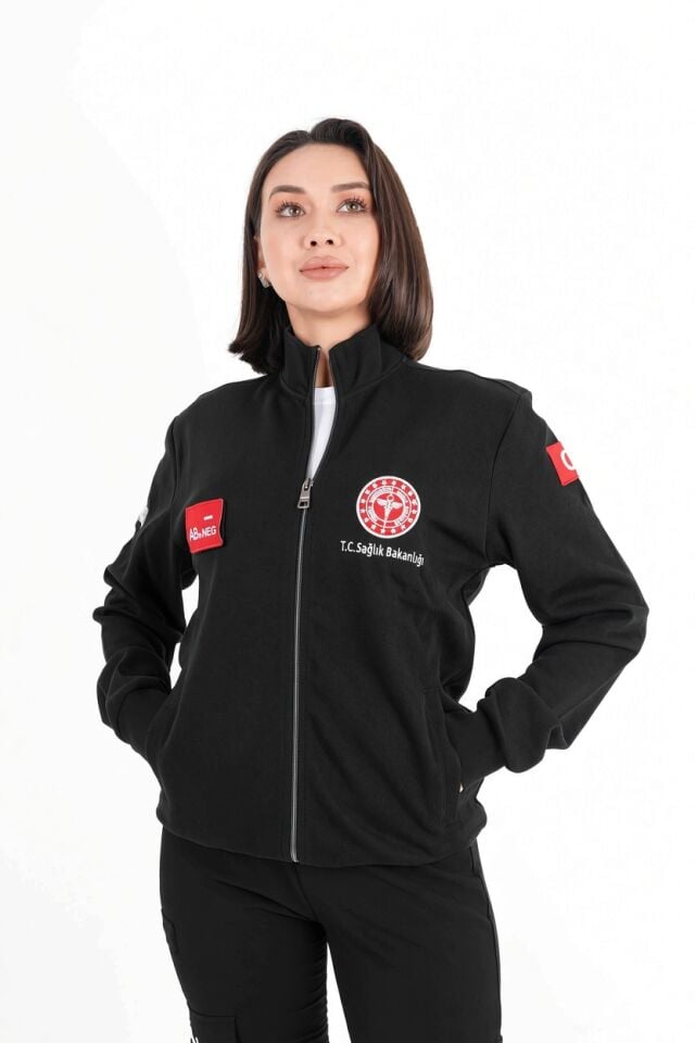 Sağlık Bakanlığı 112 Acil Siyah Polar (Pike Kumaş-Unisex)