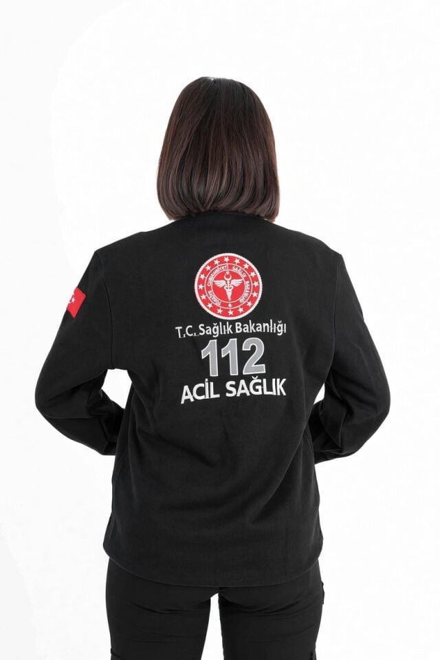 Sağlık Bakanlığı 112 Acil Siyah Polar (Pike Kumaş-Unisex)