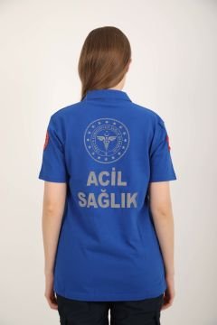 Yeni 112 Acil Sağlık Sax Mavisi Lacost T-shirt (Unisex)