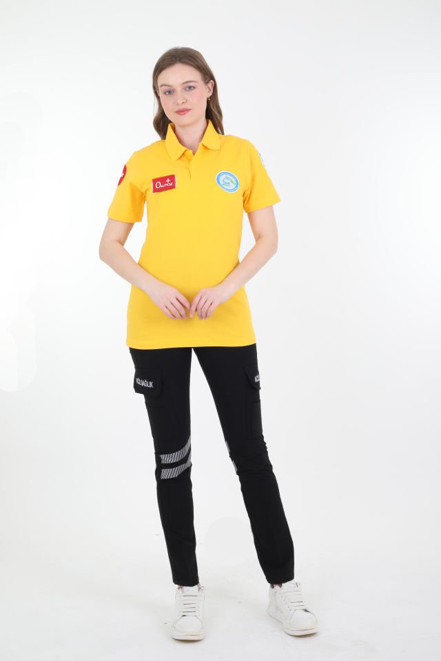 Evde Sağlık Sarı Lacost T-shirt (Unisex)