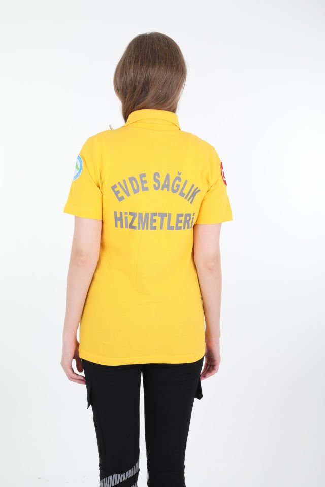 Evde Sağlık Sarı Lacost T-shirt (Unisex)
