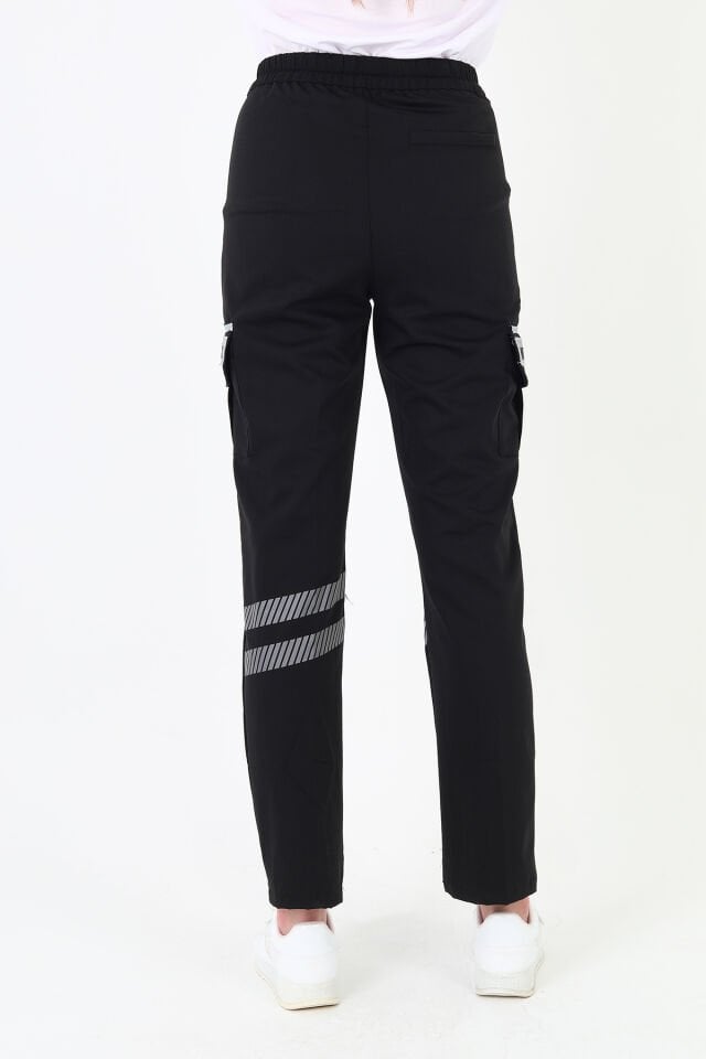 Yeni Paramedik Siyah Premium Likralı Pantolon (Unisex-Yüksek Bel)