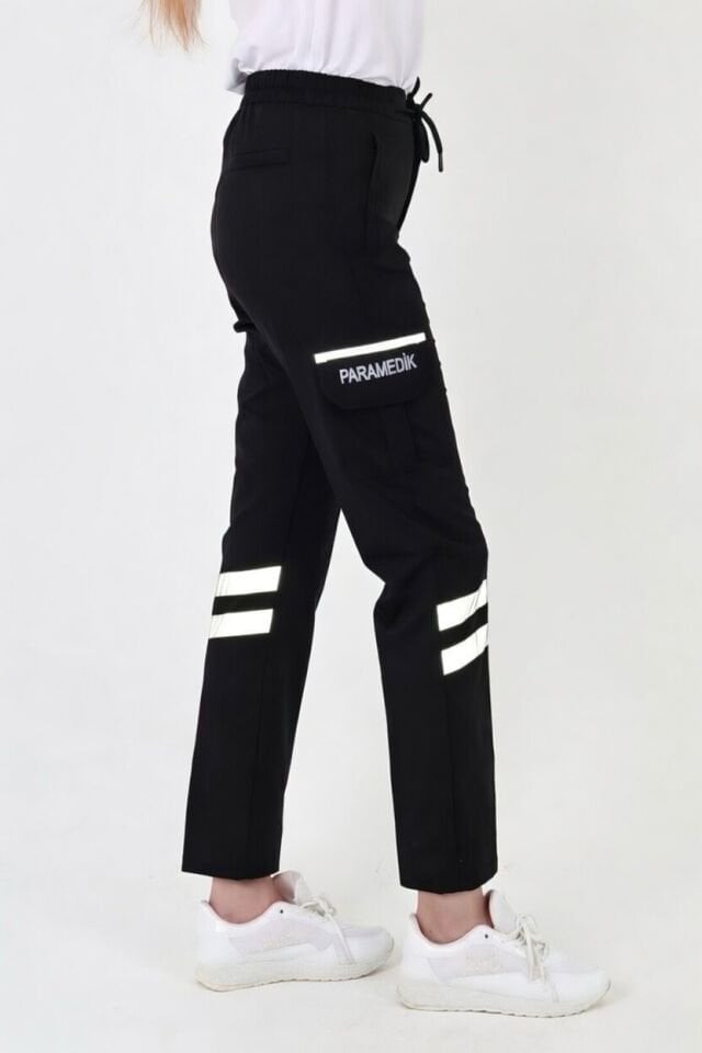 Yeni Paramedik Siyah Premium Likralı Pantolon (Unisex)