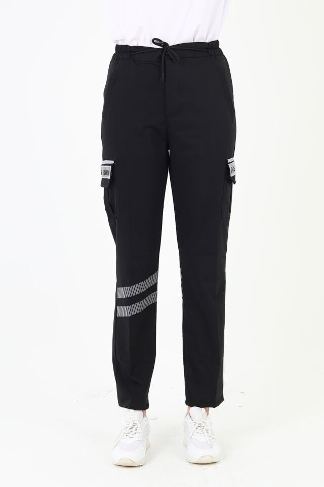 Evde Sağlık Siyah Likralı Premium Pantolon (Unisex)