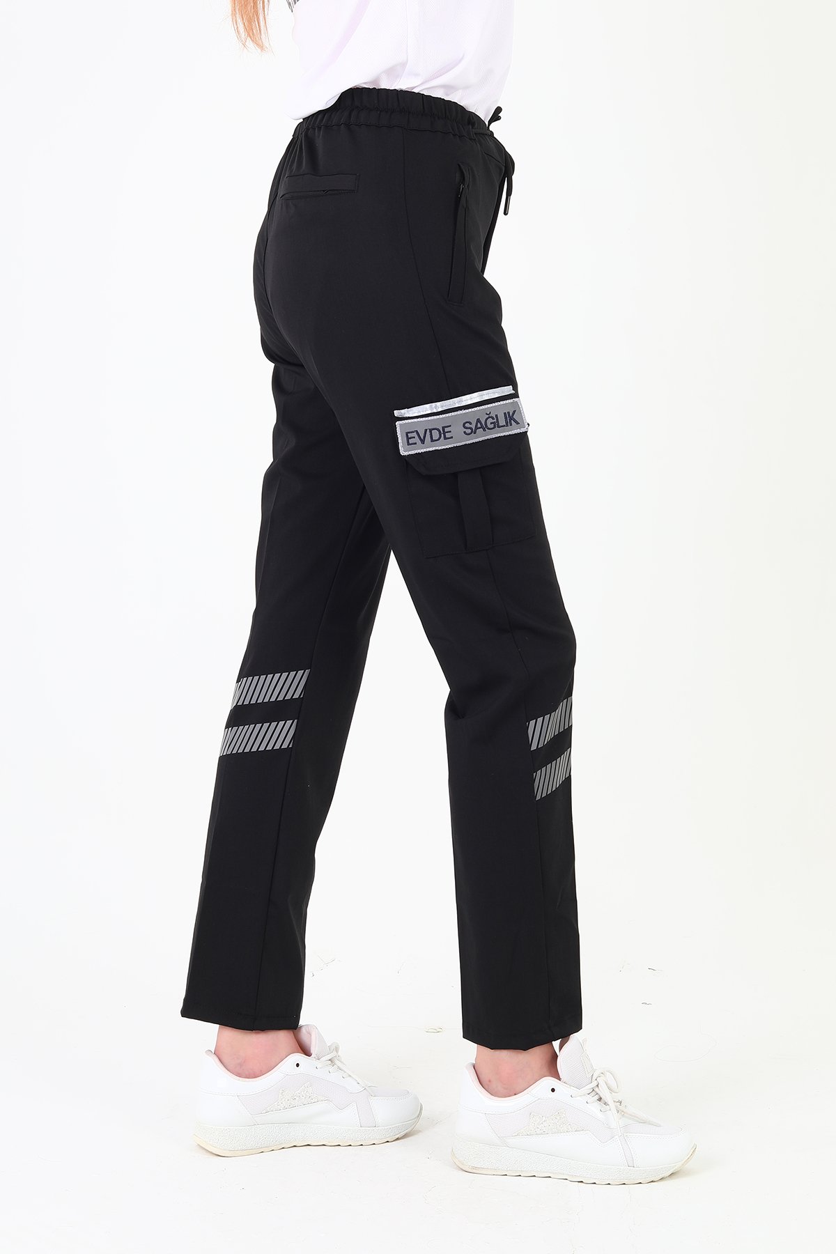 Evde Sağlık Siyah Likralı Premium Pantolon (Unisex)