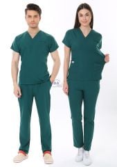 İ-Platinum Viskon Likralı Takım XXS-34/36 Beden - avcı yeşili