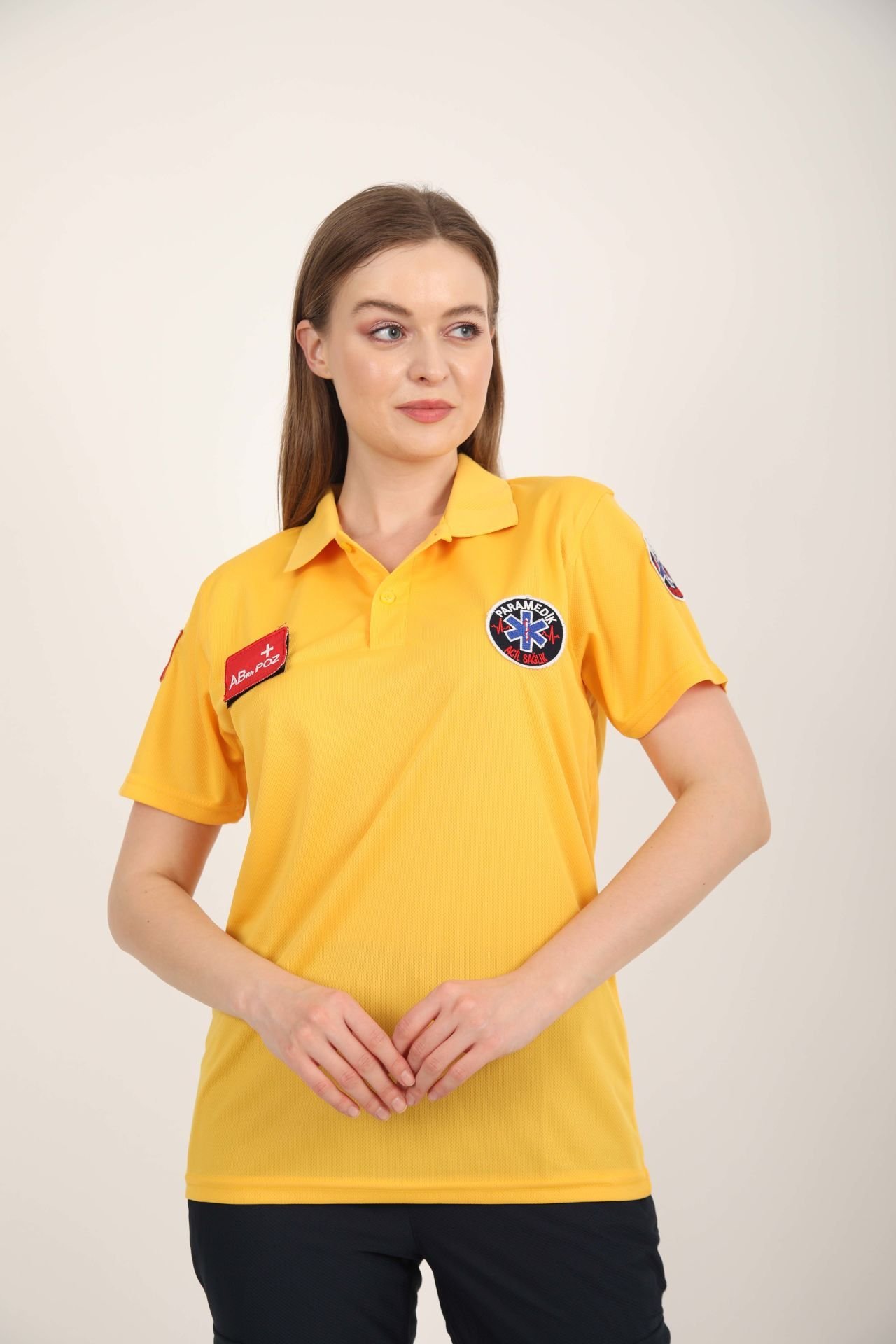 Yeni Paramedik Comfort Polo Yaka Sarı T-shirt(Unisex)