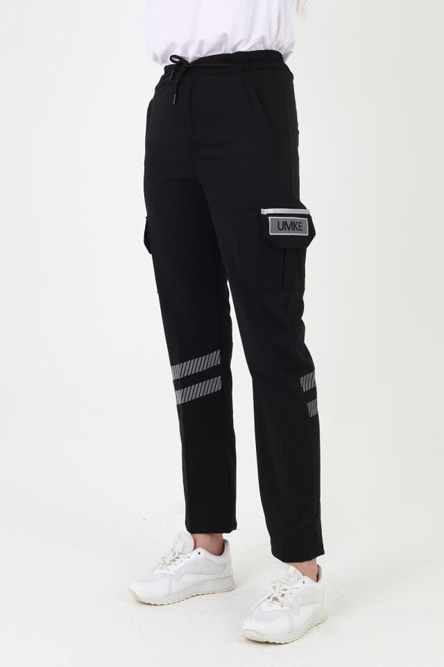 YENİ UMKE Siyah Likralı Premium Yazlık Pantolon (Unisex)