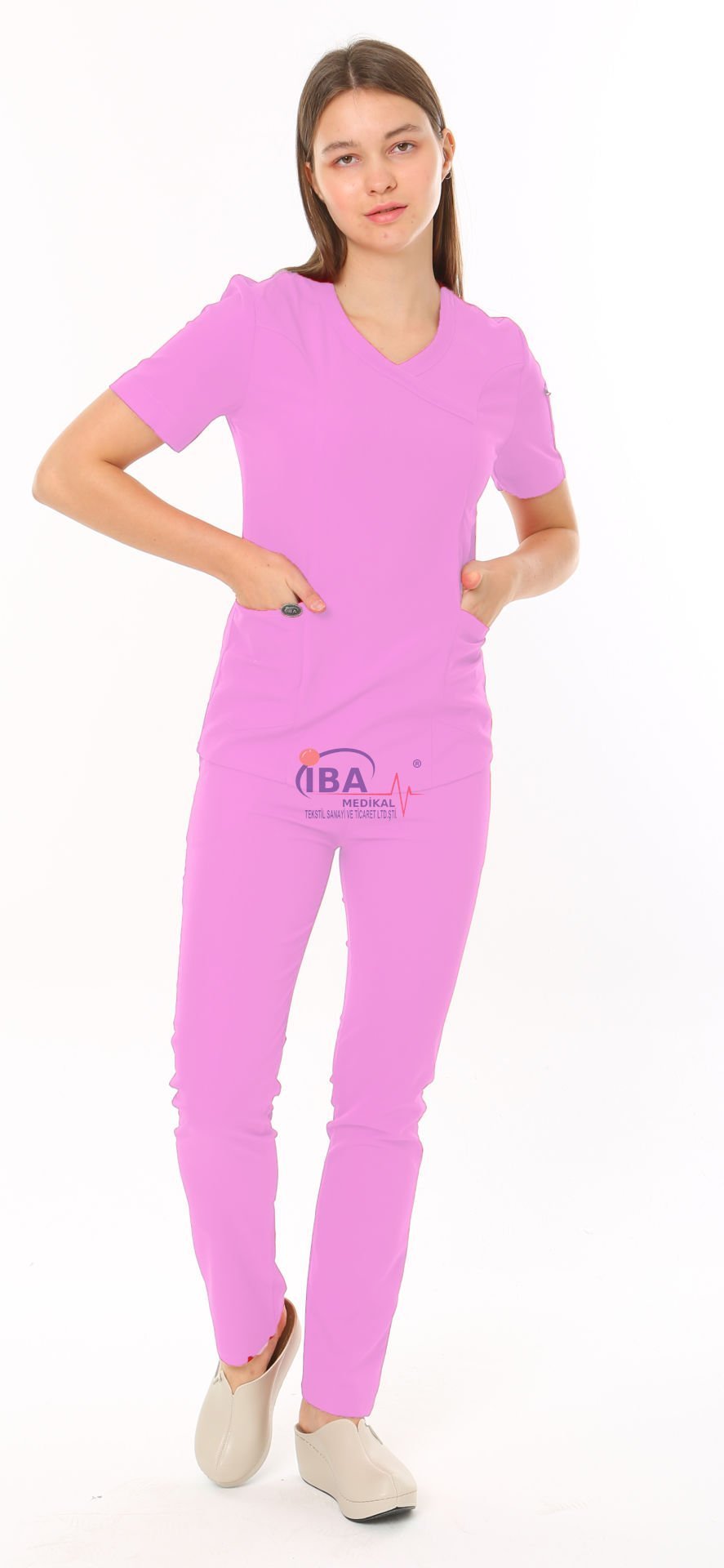 I-Soft Slim Fit Likralı Takım Pembe